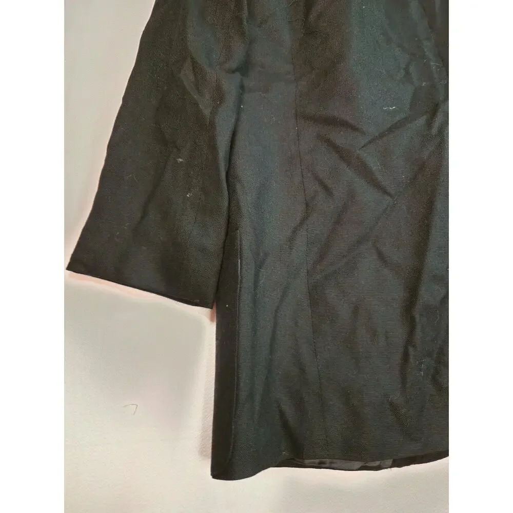 Christian Dior Womens Blazer Suit Jacket Size 10 Black Vintage Single Button
